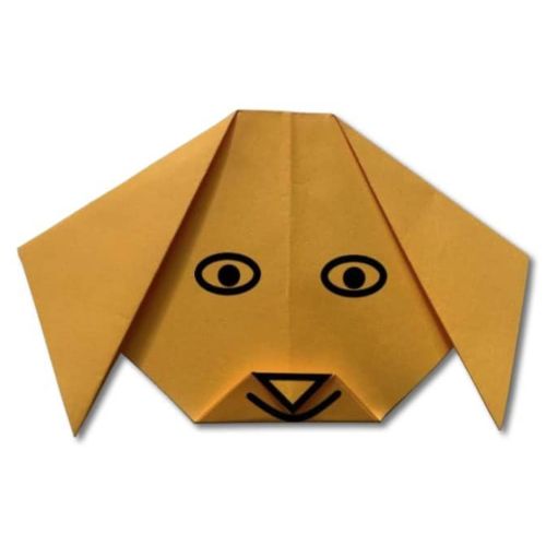 origami dog face design