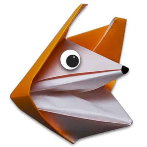 origami fox puppet design
