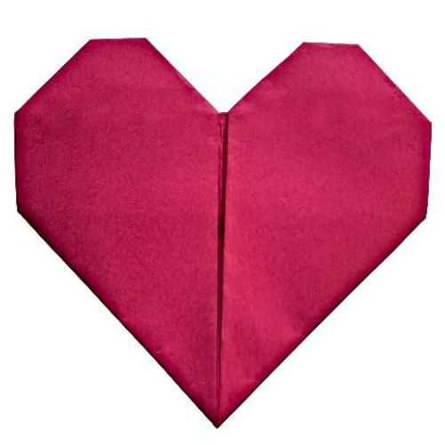 origami heart design
