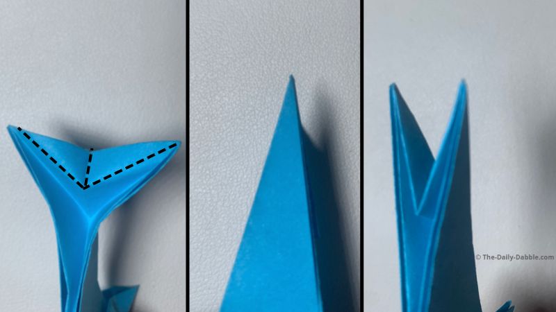 origami shark fold 21
