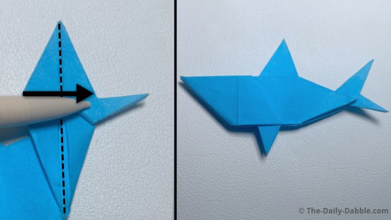 origami shark fold 25